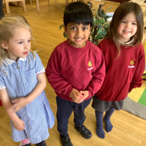 Children smiling at the camera