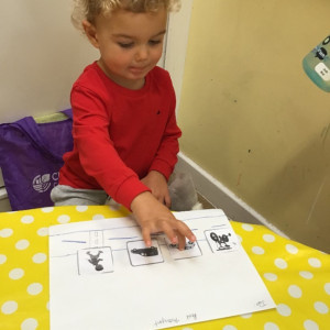  Child doing crafts