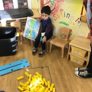 Children doing crafts