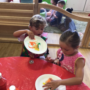 Children painting