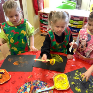 Children painting