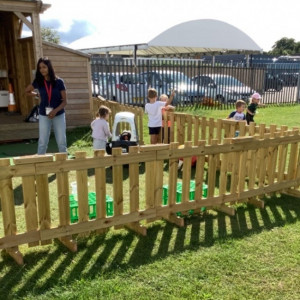 children playing outside