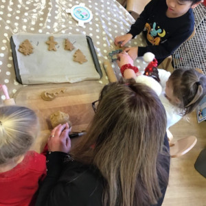 Child doing crafts