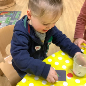  Child doing crafts