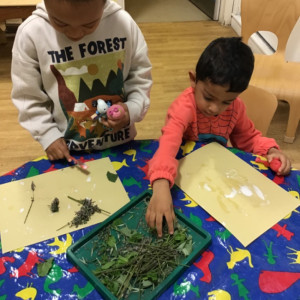 Children doing crafts