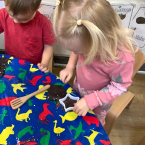 Child doing crafts