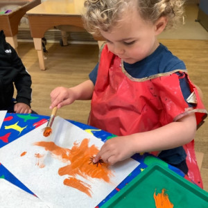 Child painting