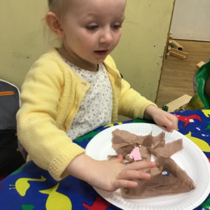 Children doing crafts