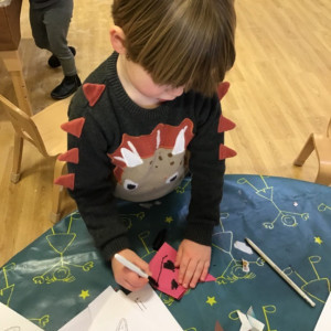 Children doing crafts