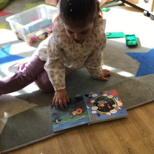 A child reading a book 