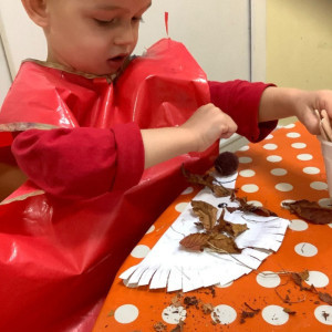 Child doing crafts