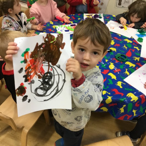 Child painting