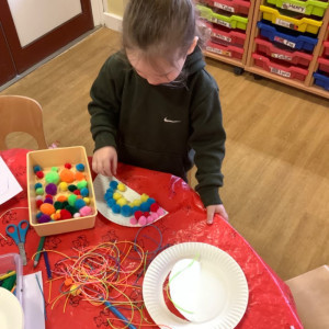 Children doing crafts