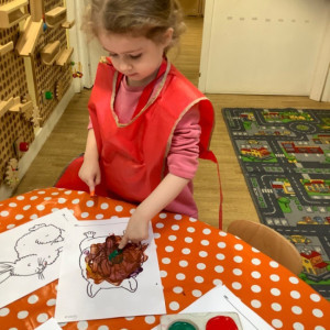 Girl painting