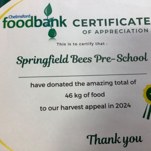 Foodbank certificate
