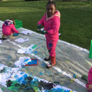Children painting