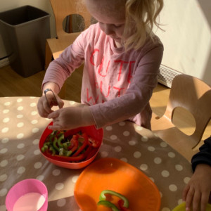 Children doing crafts