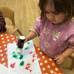 Child doing crafts