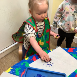 Child painting