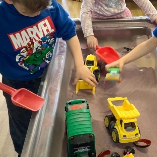 Children playing with toys