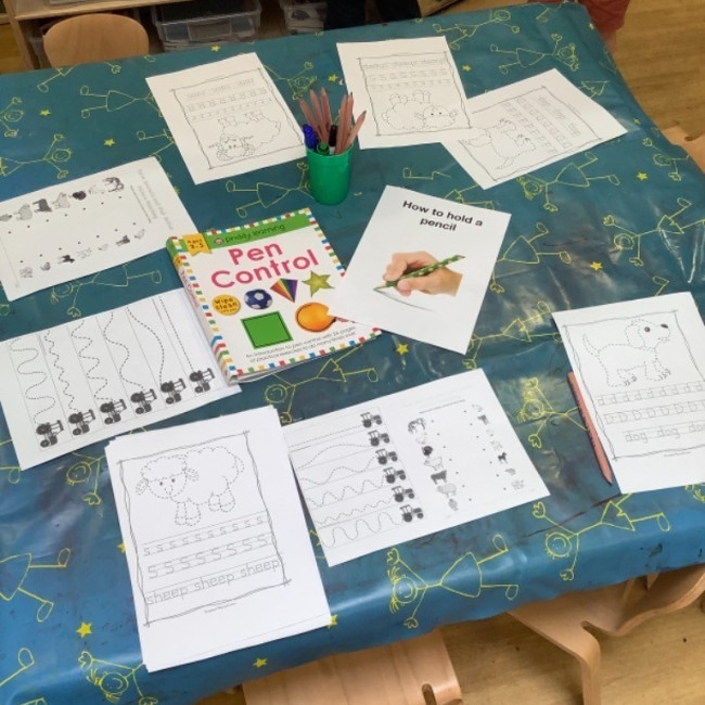 Child writing