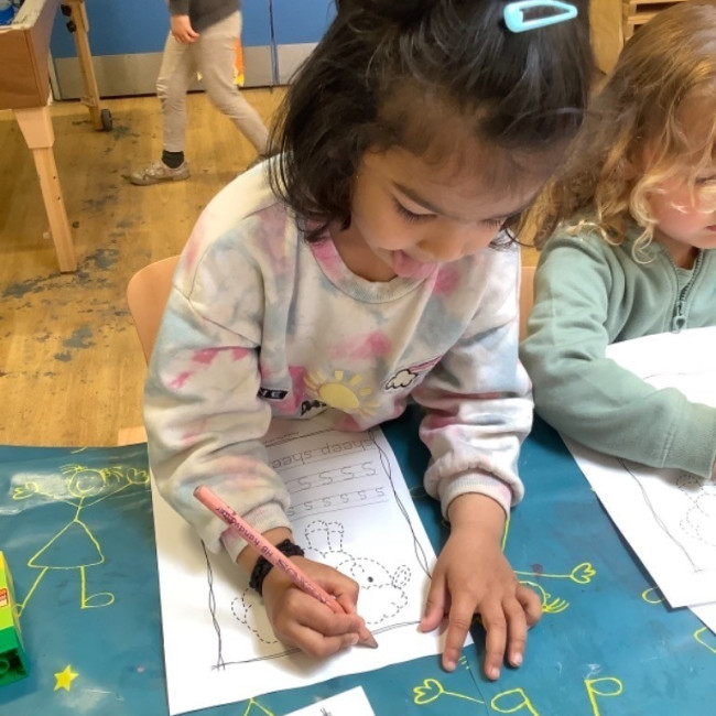 Child writing