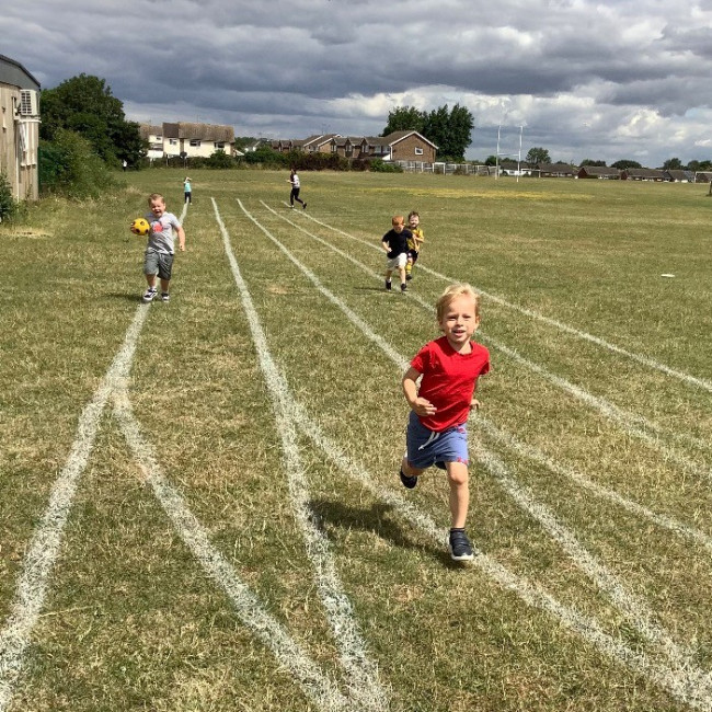 Children running