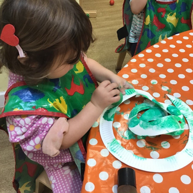 Child doing crafts