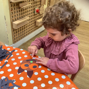 Girl doing crafts