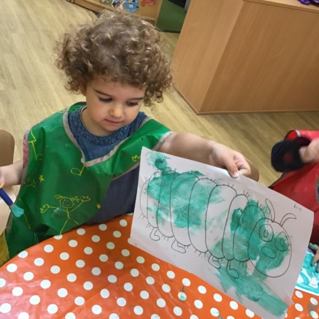 Children doing crafts