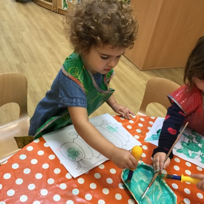 Children doing crafts