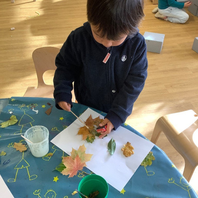 Child doing crafts