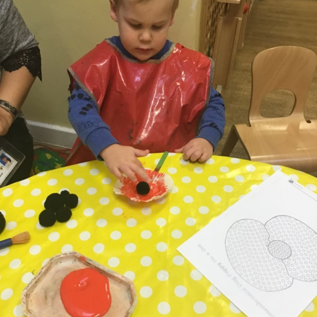 Children doing crafts