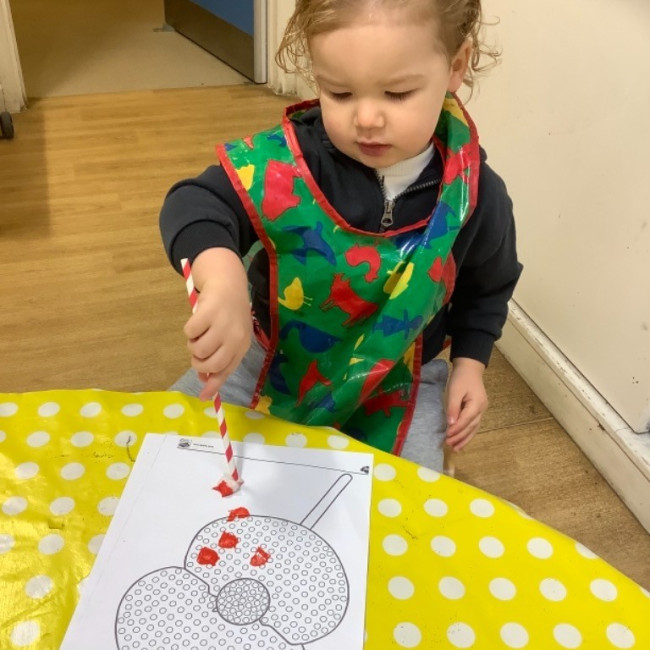 Children doing crafts