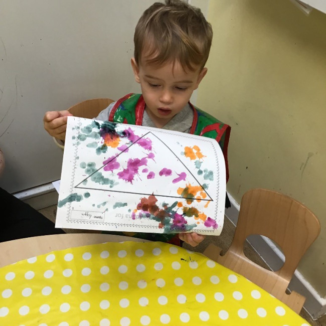  Child doing crafts