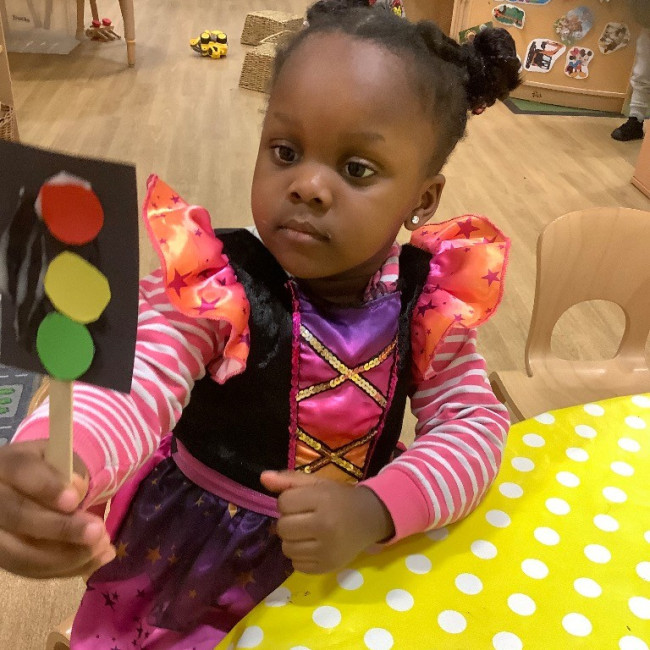  Child doing crafts