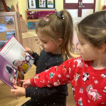 Children reading a book