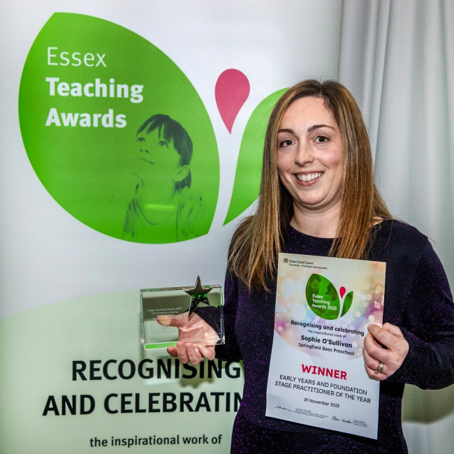 Sophie with her award