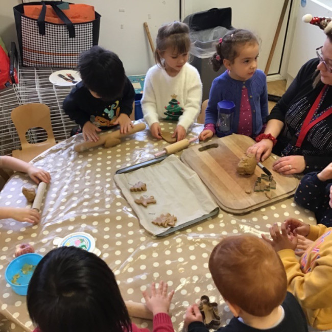 Child doing crafts