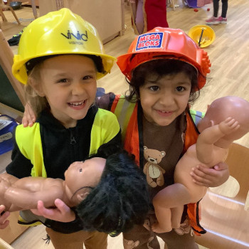 Children playing dress up