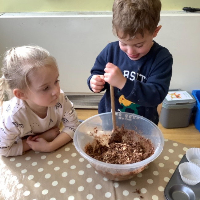 Children baking