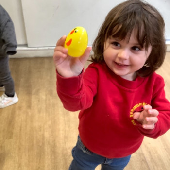 Child with an egg