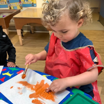 Child painting