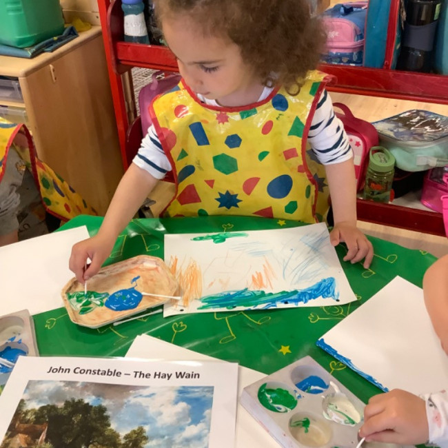 Children doing crafts