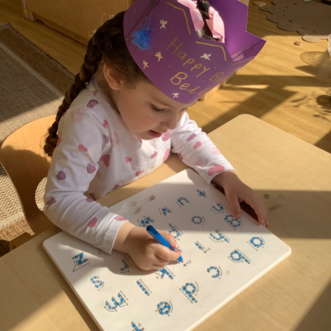 Children doing crafts