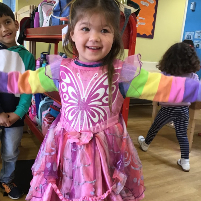 Child dressing up