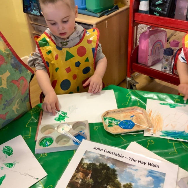 Children doing crafts