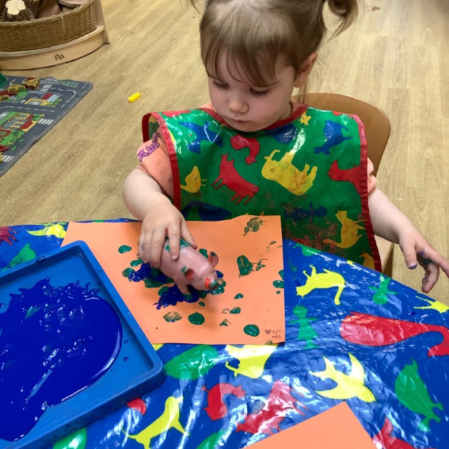 Children doing crafts