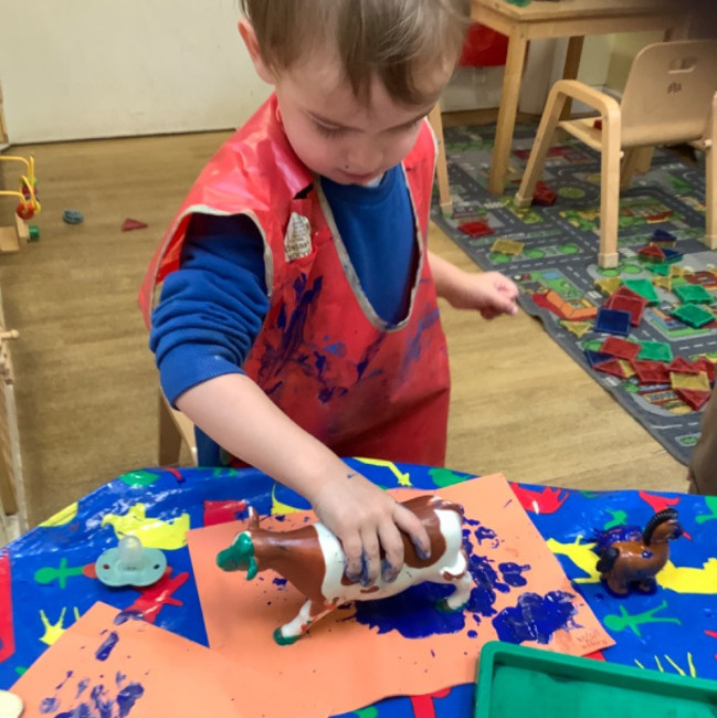 Children doing crafts