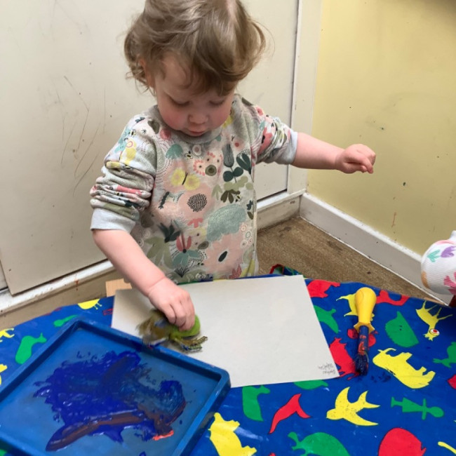 Children doing crafts